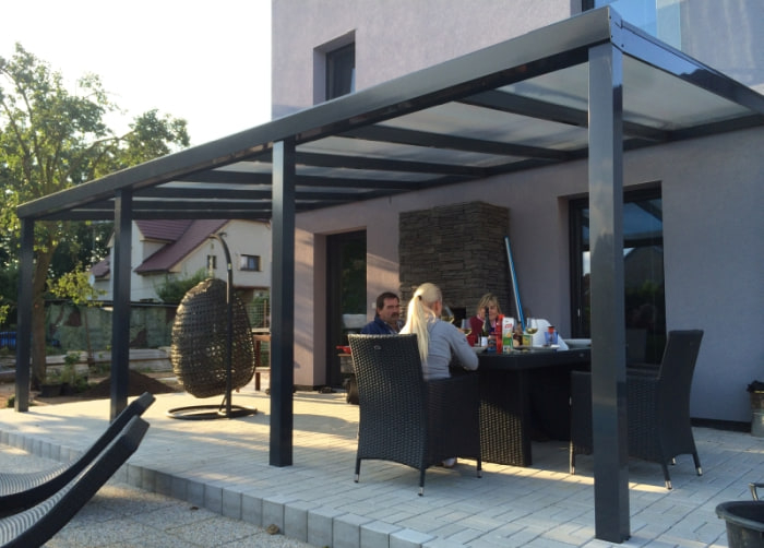 kvalitní hliníková pergola DELUXE